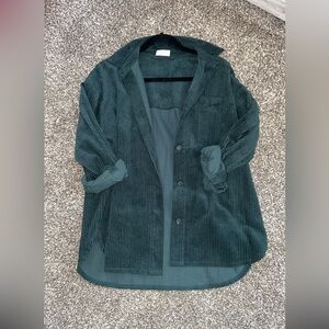 Pink Lily Black Ribbed Corduroy Top